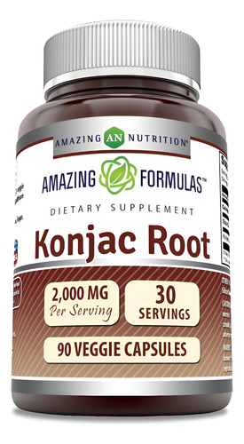 Suplemento De Raiz De Konjac Amazing Nutrition 2000 Mg 90