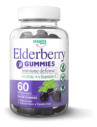 Gomas De Sabugueiro Da Steph"s Pantry Com Vitamina C E Zinco