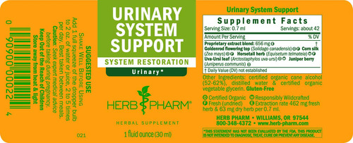 Suplemento Herb Pharm Urinary System Support 30ml - Imagem 15