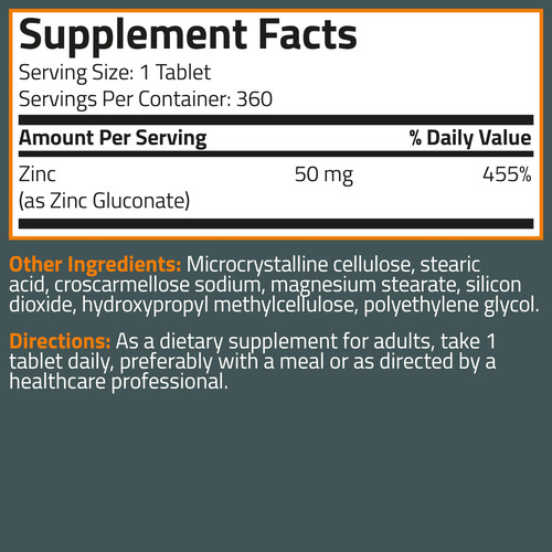 Suplemento Bronson Zinc 50 Mg De Alta Potência 360 Comprimid - Imagem 16
