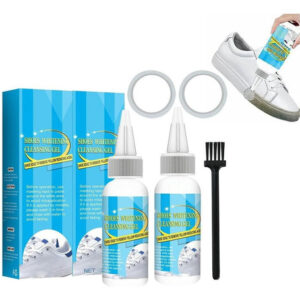 2x Gel Limpeza Branqueador Sapatos Com Fita Adesiva-