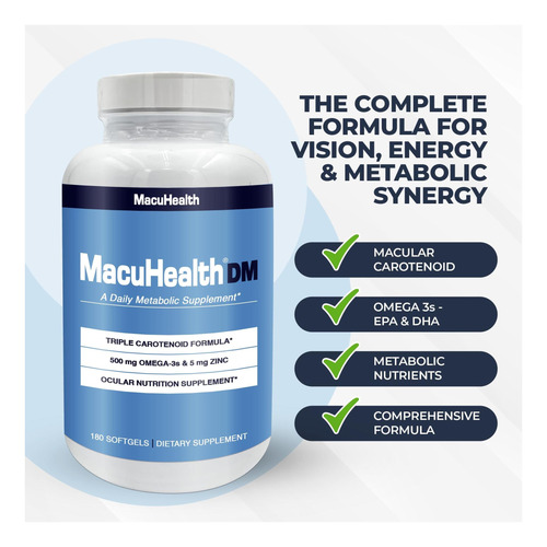 Macuhealth Daily Metabolic Triple Carotenoids, Com Vitais - Imagem 6