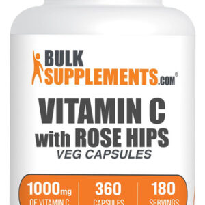 Suplemento Bulksupplements.com Vitamina C 1000 Mg Com Rosa M