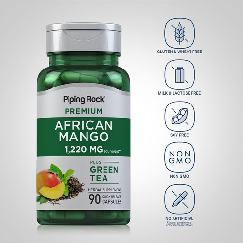 Extrato De Semente De Manga Africana Piping Rock 1220 Mg | 9 - Imagem 9