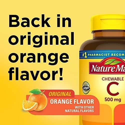Vitamina C Nature Made 500 Mg Masticable 60 Comprimidos - Imagem 2
