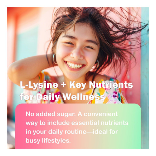 Abyssus Lisina 1000mg Gummies Para Mulheres Com Biotina, C, - Imagem 11