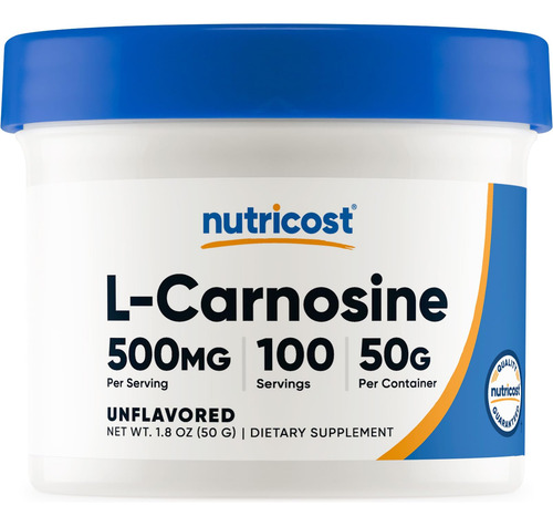Suplemento Nutricost L-carnosina Em Pó 50g (100 Porções)