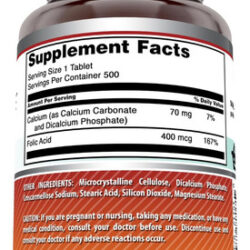 Ácido Fólico Amazing Nutrition 400 Mcg - 500 Comprimidos