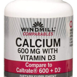 Carbonato De Cálcio Windmill Com Vitamina D 600 Mg, 60