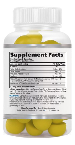 Simple Supplements Suplemento De Extrato De Bergamota Cítric - Imagem 9