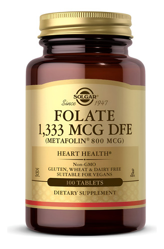Comprimidos De Folato Solgar Solgar 1333 Mcg Dfe 800 Mcg