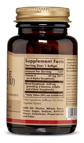 Solgar Vitamina E 100 Porções - Imagem 3