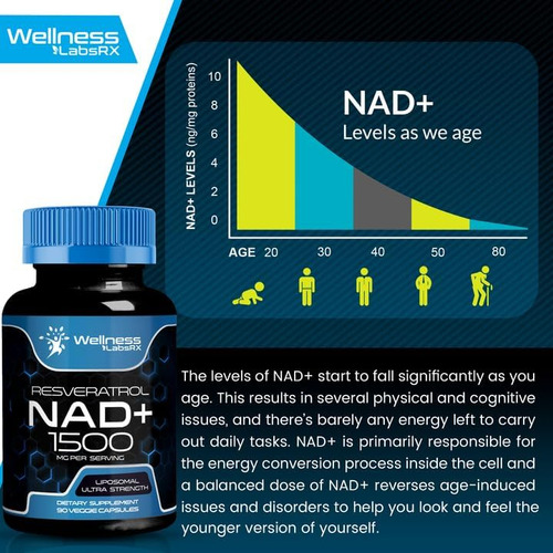 Suplemento Nad, 1500 Mg - Suplemento Nad + Lipossomal Com Re - Imagem 5