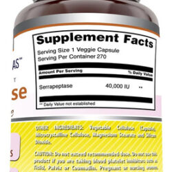 Suplemento De Serrapeptase Amazing Nutrition 40.000 Ui