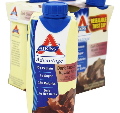 Shake Atkins Pronto Para Beber Atkins Chocolate 4 Unidades