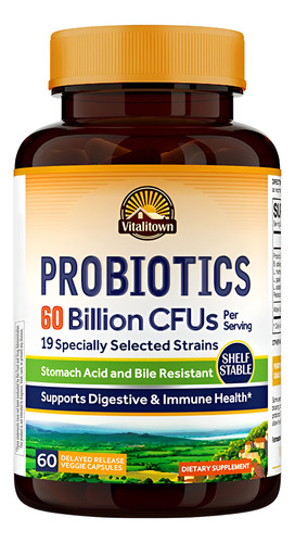 Probióticos E Prebióticos Vitalitown | 60 Bilhões De Ufc