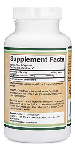 Suplemento Suplementos De Madeira Dupla Akg 1.000 Mg 180 Cáp - Imagem 2