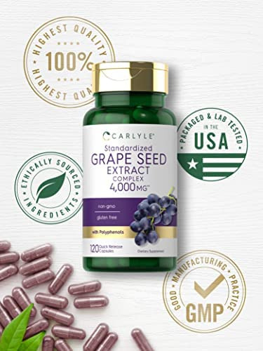 Extrato De Semente De Uva Carlyle 4.000mg | 120 Cápsulas De - Imagem 5