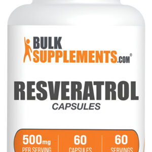 Cápsulas De Resveratrol 500 Mg Da Bulksupplements - 60 Cápsu