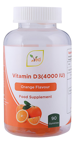 Gomas De Vitamina D3 Ved Para Adultos 4000 Ui, 90 Unidades