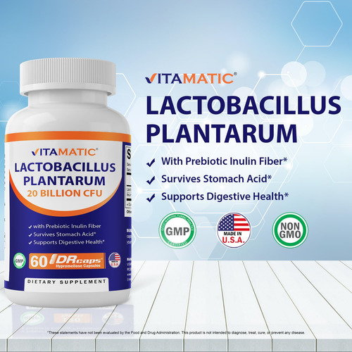 Suplemento Vitamático Lactobacillus Plantarum 20b 60 Cápsula - Imagem 3