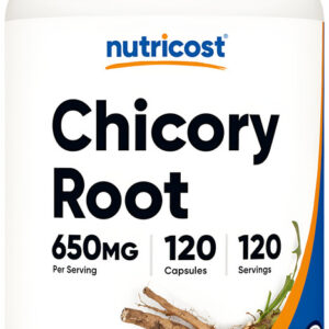 Nutricost Raiz De Chicória 650mg - 120 Cápsulas Veganas