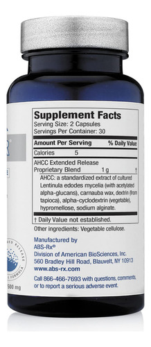 Suplemento American Biosciences Immpower Er Ahcc 60 Cápsulas - Imagem 2