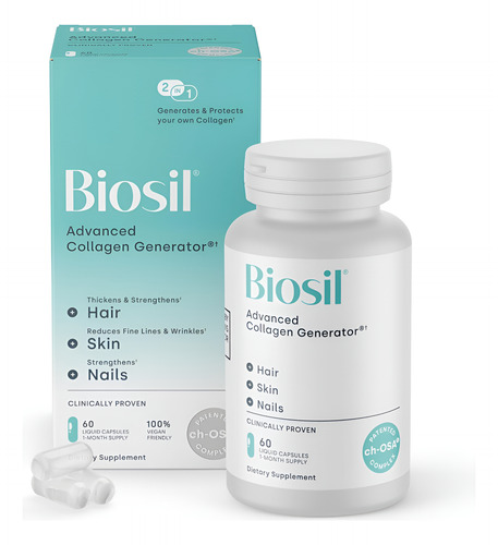 Suplemento De Reforço De Colágeno Biossil 60 Cápsulas De Ch