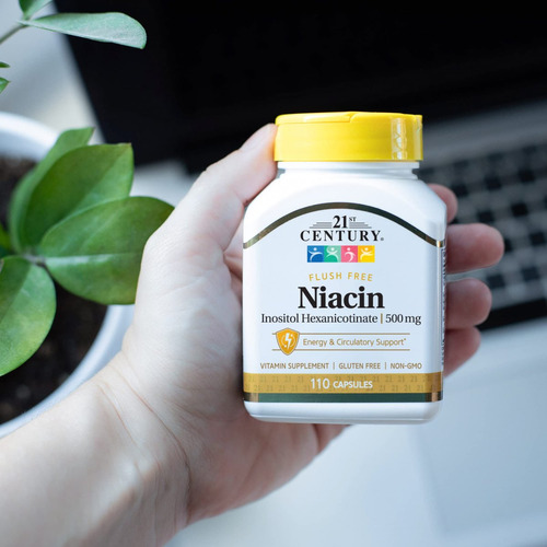 Niacina Do Século 21 Sem Vermelhidão 500 Mg 110 Cápsulas - Imagem 5