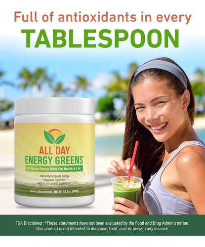 Suplemento De Mistura Em Pó Ivl All Day Energy Greens - Imagem 7
