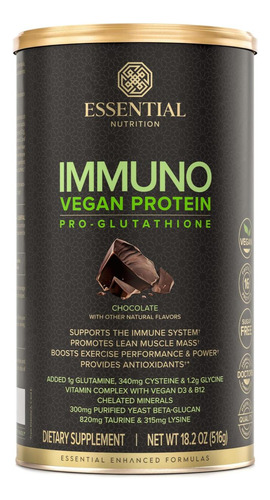 Nutrição Essencial - Immono Vegan - Proteína Em Pó De Planta