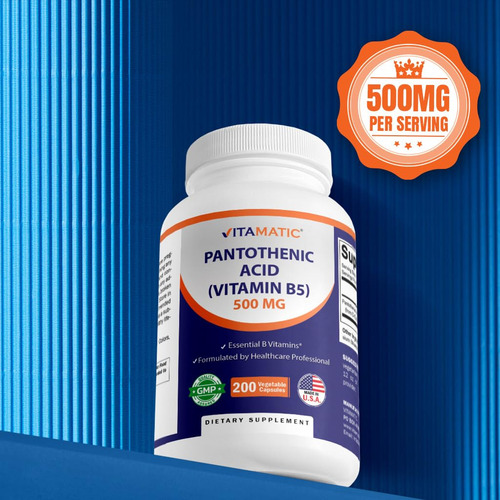Suplemento De Ácido Pantotênico Vitamático (vitamina B5) 500 - Imagem 5