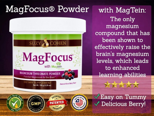 Suplemento De Magnésio Suzy Cohen Magfocus Mixed Berry 60 Se - Imagem 2