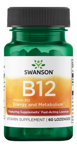 Suplementos Sublinguais Swanson B-12 60 Comprimidos