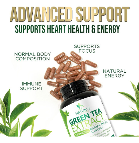 Suplemento Nature"s Nutrition Extrato De Chá Verde 1000mg - Imagem 6
