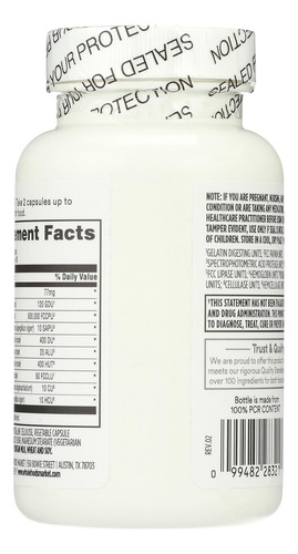 Mercado De Alimentos Integrais, Wholezyme, Contagem De 180 - Imagem 4