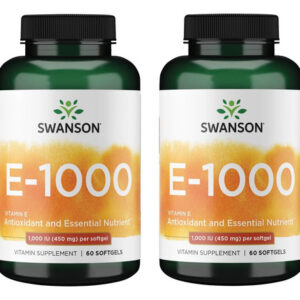 Swanson Vitamina E 1000 Ui 60 Cápsulas (pacote Com 2)