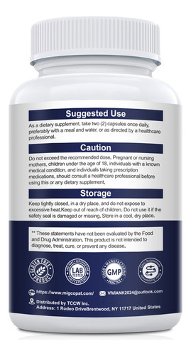Suplemento Nad+ Migcopat Nad Com 300 Mg De Urolitina A 120 C - Imagem 9