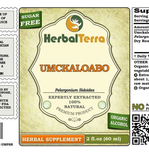 Extrato Líquido De Umckaloabo Da Herbal Terra Llc 5x60 Ml - Imagem 2