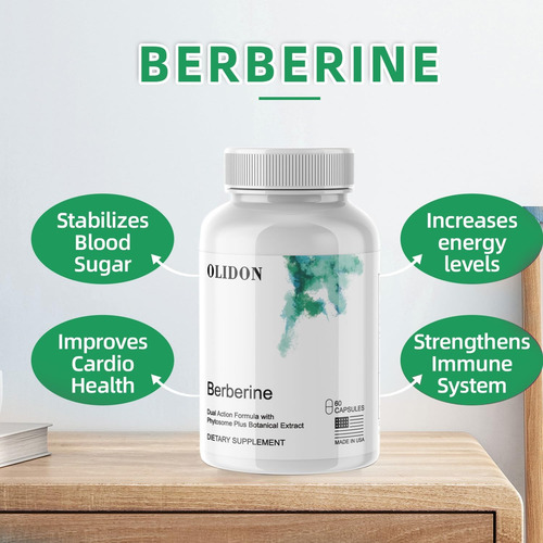 Olidon New Berberine Suplementos 1000mg Por Garrafa - 30 Por - Imagem 6