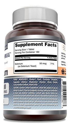 Amazing Nutrition Selênio Natural 50mcg - 180 Comprimidos - Imagem 5