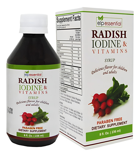 Suplemento Vitamínico E De Rabanete Iodado Elp Essential 8oz