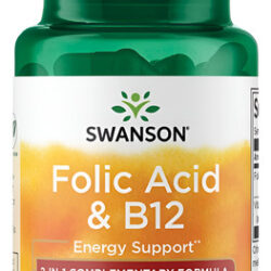 Swanson Ácido Fólico E Vitamina B-12 30 Cápsulas Veganas