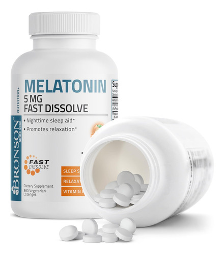 Comprimidos De Melatonina Bronson Bronson 5mg Sabor Laranja - Imagem 5
