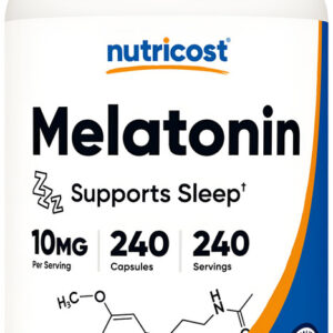 Nutricost Melatonina Nutricost 10mg, 240 Cápsulas Não Ogm