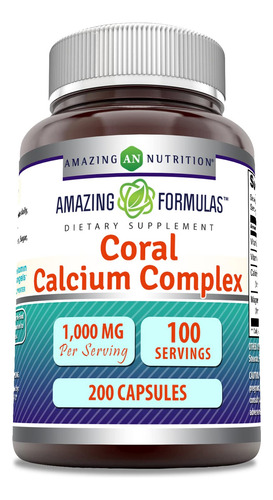 Suplemento Amazing Formulas Coral Calcium Complex 1000mg