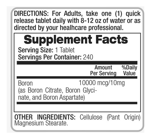 Suplemento De Boro Fito Medic"s 10 Mg - 240 Porções - Imagem 3