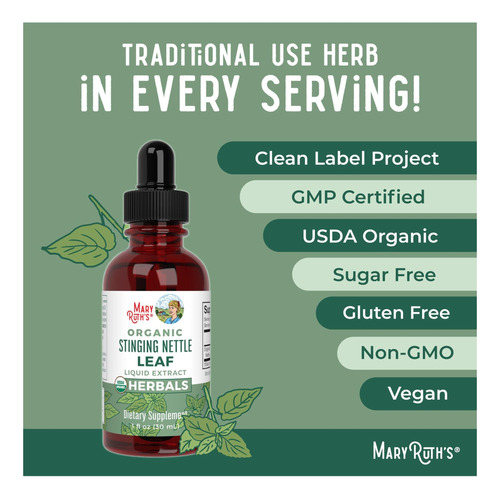 Maryruth Organics Stinging Nettle Leaf Extract | Detox Gotas - Imagem 8