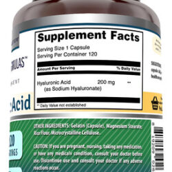Suplemento De Ácido Hialurônico Amazing Nutrition 200 Mg