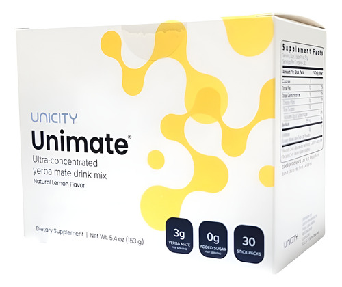 Unicity Unimate Natural Lemon - Mistura Para Bebida De Erva- - Imagem 7